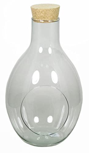 INNA-Glas Terrarium Flasche Glas VINELLA mit Korken, klar, 48,5 cm, Ø 30 cm - Dekovase von INNA-Glas