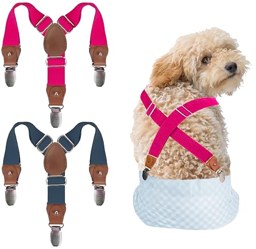 2 Stück Hundewindel-Hosenträger für Hundewindeln, weiblich und Bauchband für Männer, verhindert, dass Hundewindeln herunterfallen, Windeln, Hosenträger für Hunde in Hitze/Periode (Marineblau und Rosa, 2 Stück Hundewindel-Hosenträger für Hundewindeln, weiblich und Bauchband für Männer, verhindert, dass Hundewindeln herunterfallen, Windeln, Hosenträger für Hunde in Hitze/Periode (Marineblau und Rosa, von INNERZEN