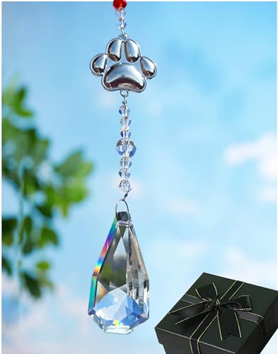 INNOYUMLIN Hundepfotenabdruck-Sonnenfänger, Haustier-Gedenkgeschenke, Kristalle, Prismen, Hundegedenken, Haustier, Sympathie, hängendes Fenster, Gartendekoration, Windspiel, Regenbogenbrücke, INNOYUMLIN Hundepfotenabdruck-Sonnenfänger, Haustier-Gedenkgeschenke, Kristalle, Prismen, Hundegedenken, Haustier, Sympathie, hängendes Fenster, Gartendekoration, Windspiel, Regenbogenbrücke, von INNOYUMLIN