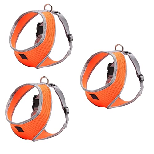 INOOMP 3stücke Hundesicherheitsgeschirr Mit Verstellbarem Orange Für Haustiere Komfortabler Und Sicherer Sitz Für Ausflüge Und von INOOMP
