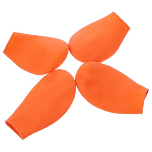 4 Stück Hundeschuhe für Kleine und rutschfest Langlebige Pfotenschutzschuhe für Outdoor Aktivitäten Orange S von INOOMP