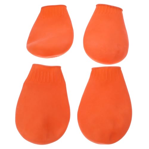 4 Stück Teiliges wasserdichte Hundeschuhe für Outdoor Aktivitäten rutschfeste und Langlebige Pfotenschutzschuhe für Katzen und Orange 4 Stück Teiliges wasserdichte Hundeschuhe für Outdoor Aktivitäten rutschfeste und Langlebige Pfotenschutzschuhe für Katzen und Orange von INOOMP
