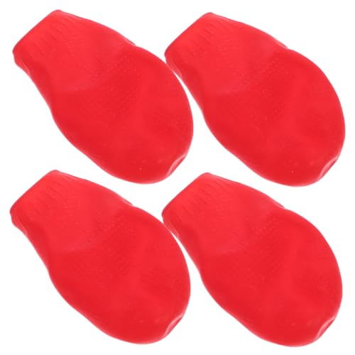 4 Stück wasserdichte Hundeschuhe für Teiliges rutschfeste Schutzausrüstung für Outdoor Aktivitäten Langlebige Gummistiefel Rot für Katzen 4 Stück wasserdichte Hundeschuhe für Teiliges rutschfeste Schutzausrüstung für Outdoor Aktivitäten Langlebige Gummistiefel Rot für Katzen von INOOMP