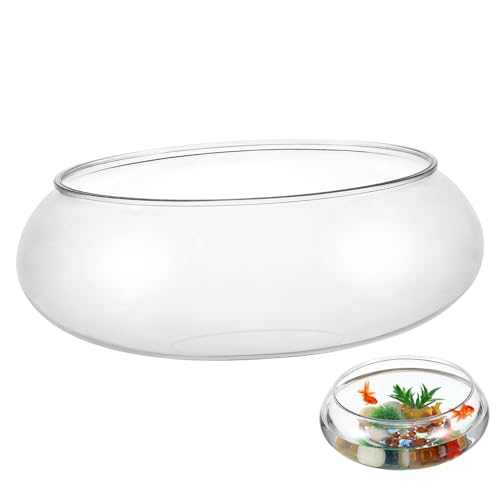 Fischschale Plastikblasenschale -Schildkrötenbecken Rundes Aquarium Hydroponischer Blumenbehälter Durchsichtiger Übertopf Terrarium Fischvase Goldfischversorgung 2800 Ml Fischschale Plastikblasenschale -Schildkrötenbecken Rundes Aquarium Hydroponischer Blumenbehälter Durchsichtiger Übertopf Terrarium Fischvase Goldfischversorgung 2800 Ml von INOOMP