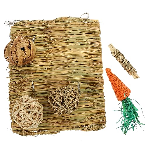 INOOMP Strohmatte Grasmatte für Hasen Tierstreu Natürliches Gras Gewebte Matte INOOMP Strohmatte Grasmatte für Hasen Tierstreu Natürliches Gras Gewebte Matte von INOOMP
