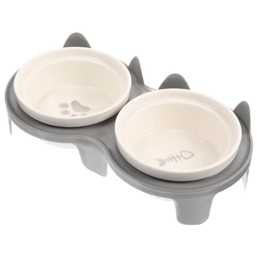 INOOMP 1satz Erhöhte Katzenfütterschüssel Aus Rutschfestes Design Schräger Rand Schützt Nacken Doppelte Schalen Für Futter Und Wasser Für Haustiere Bruchsicher INOOMP 1satz Erhöhte Katzenfütterschüssel Aus Rutschfestes Design Schräger Rand Schützt Nacken Doppelte Schalen Für Futter Und Wasser Für Haustiere Bruchsicher von INOOMP
