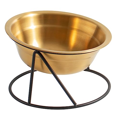 INOOMP Edelstahl Schale Für Hunde Und Katzen Mit Hohem Wassernapf rutschfeste Basis Zum Fressen Und Trinken Einfach Zu Reinigen von INOOMP