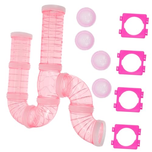 INOOMP Hamster Tubes Connectors 16pcs Kit Robuster Kunststoff Erweiterbarer Käfig Sicherer Übungstunnel von INOOMP