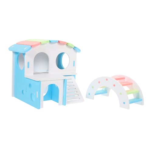 INOOMP 1 Satz Hamsterzimmer Lebensraum für Haustierkäfige Hamsterbrücke Hamster brücke Hamster Spielzeug Spielzeuge Spielset aus Holz Hamsterversteck aus Holz dekoratives Hamsterversteck von INOOMP