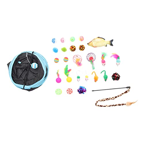 INOOMP Interaktives Katzenspielzeug-Set 27-teilig Plüschspielzeug Mäuse Neckspielzeug Für Kätzchen Selbstspiel-neckspielzeug Kätzchenspielzeug von INOOMP