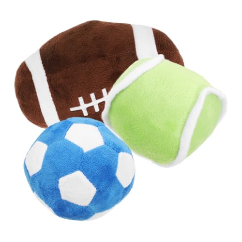 INOOMP 1satz Soft Plush Hundespielzeugen Kauspielzeug Für Hunde Und Katzen Realistisch Aussehenden Sportbällen Fußball Für Indoor-Spiel Und Zahnpflege von INOOMP