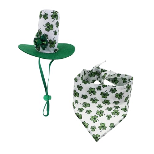 INOOMP Elegantes Katzenhut-lätzchen-Set für Haustiere Entzückendes Haustier-Accessoire Stilvolles Dekoratives Katzenhalsband Geeignet für Verschiedene Anlässe von INOOMP