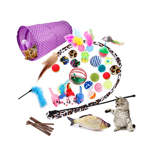 INOOMP Lustiges Katzenspielzeug-Set 28-teilig Interaktives Spielzeug Katzen-trainingsset Heimtierbedarf Farbe Zufällig Spielspaß Zu Hause INOOMP Lustiges Katzenspielzeug-Set 28-teilig Interaktives Spielzeug Katzen-trainingsset Heimtierbedarf Farbe Zufällig Spielspaß Zu Hause von INOOMP