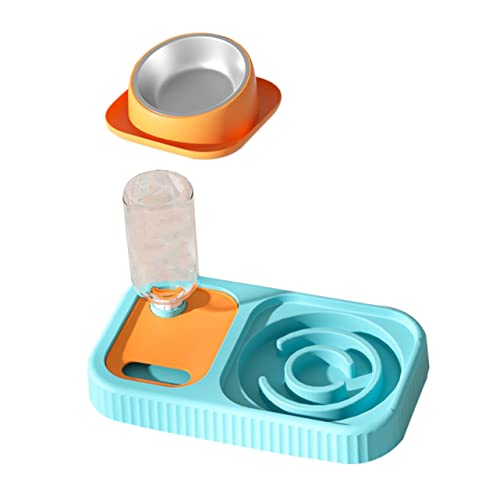 INOOMP 2-in-1-futterautomat Für Katzen Zwei Näpfe Ständer Für Katzenfutternapf Set Mit Wassernapf Für Kätzchen Und Katzen Futternapf Für Haustiere Abnehmbare Näpfe – Design von INOOMP