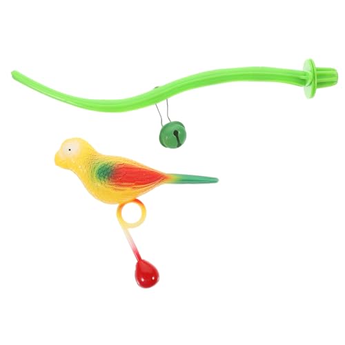 INOOMP Vogelsitzstangen-plattformständer Papageien-Spielzeug-Set Kunststoff-papageien-Spielzeug Mit Simuliertem Vogel-papageien-trainingsspielzeug von INOOMP