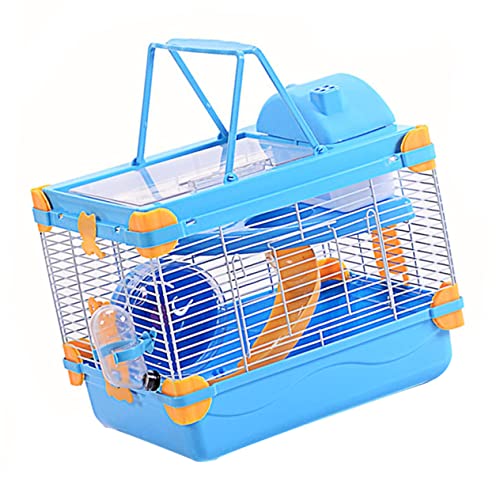 INOOMP 1satz Hamsterkäfig Mit Luxuriöser Zweilagiger Hamstervilla Orange Und Blau Stylischer Stabiler Käfig Für Kleintiere Mit Hervorragender Belüftung Und Einfachem Zugang Für von INOOMP