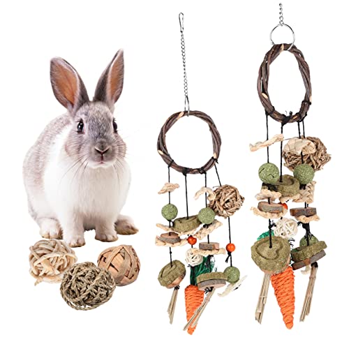 INOOMP Kauspielzeug-Set für Hasen Naturmaterial Hängespielzeug für Haustiere Spielzeug für Kleintiere INOOMP Kauspielzeug-Set für Hasen Naturmaterial Hängespielzeug für Haustiere Spielzeug für Kleintiere von INOOMP