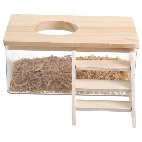 INOOMP 1 Set Hamsterbadezimmer Buddelsandbehälter Hamstersandbad Mit Leiter Hamstersubstratbehälter Hamsterzubehör Hamsterbadewanne Hamstoilette Holz Transparent INOOMP 1 Set Hamsterbadezimmer Buddelsandbehälter Hamstersandbad Mit Leiter Hamstersubstratbehälter Hamsterzubehör Hamsterbadewanne Hamstoilette Holz Transparent von INOOMP