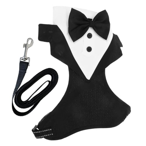 INOOMP 1 Set Hunde Smokingweste Hochzeitsgeschirr Mit Leine Formelles Hundekostüm Für Partys Und Besondere Anlässe INOOMP 1 Set Hunde Smokingweste Hochzeitsgeschirr Mit Leine Formelles Hundekostüm Für Partys Und Besondere Anlässe von INOOMP
