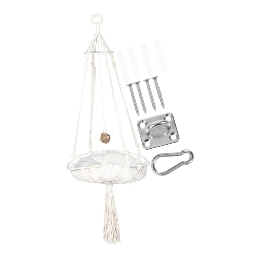 INOOMP Katzenbett - Handgewebte Makramee-hängematte Für Hauskatzen | Wandmontage & Aufhängemöglichkeit INOOMP Katzenbett - Handgewebte Makramee-hängematte Für Hauskatzen | Wandmontage & Aufhängemöglichkeit von INOOMP