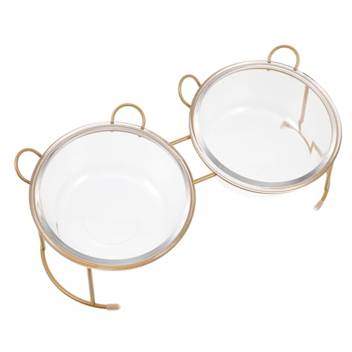 INOOMP 1satz Glas Katzenfutter Und Wassernapf Mit Eisenständer Teiliges Futter- Wassernapf Für Katzen Und Hunde rutschfest Ergonomisch Leicht Zu Reinigen Stabiler Halt INOOMP 1satz Glas Katzenfutter Und Wassernapf Mit Eisenständer Teiliges Futter- Wassernapf Für Katzen Und Hunde rutschfest Ergonomisch Leicht Zu Reinigen Stabiler Halt von INOOMP