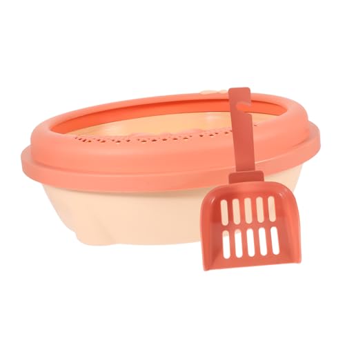 INOOMP Katzentoilette Deckel Katzentoilette Große Kapazität Stabile Haustiertoilette Aus Kunststoff von INOOMP