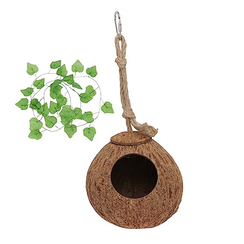 INOOMP Kokosnuss-höhle Für Reptilien Natürliche Tierunterkunft Lizard Hut Mit Vines Versteck Für Baum Halbaum-lurche Haustier-Nest Für Sicheren Schlaf Und Spiel INOOMP Kokosnuss-höhle Für Reptilien Natürliche Tierunterkunft Lizard Hut Mit Vines Versteck Für Baum Halbaum-lurche Haustier-Nest Für Sicheren Schlaf Und Spiel von INOOMP