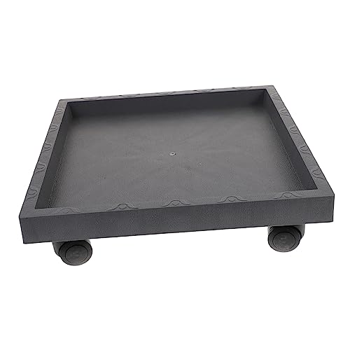 INOOMP 1 Stück Blumentopf Tablett Blumenständer Im Freien Zimmerpflanze Tabletts Pflanzenständer Mit Rädern Große Töpfe Für Pflanzen Im Freien Eingetopft Rad Pp-Harz-rohstoff Grau von INOOMP