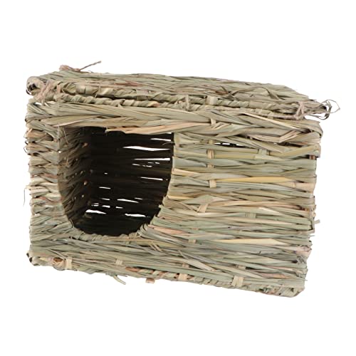 INOOMP Handgemachtes Kaninchenhaus Aus Gras Heubett für Kaninchen Gewebtes Nest Ruhenest Zubehör Schlafhaus Beige INOOMP Handgemachtes Kaninchenhaus Aus Gras Heubett für Kaninchen Gewebtes Nest Ruhenest Zubehör Schlafhaus Beige von INOOMP