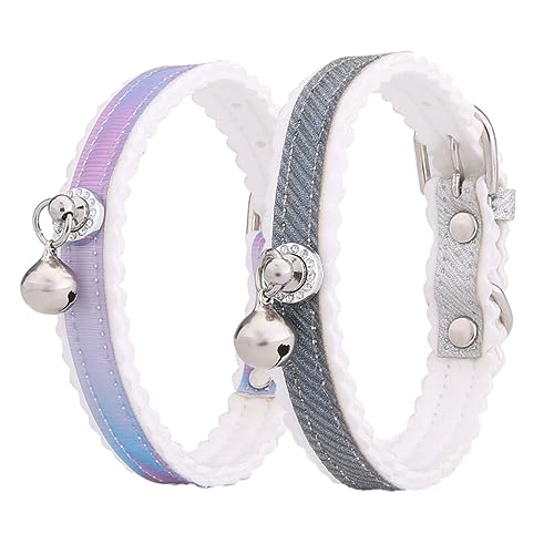INOOMP Verstellbares Haustierhalsband für Hunde und Katzen Glockenhalsband Modische Farbverläufe Bequem und Aus Hochwertigem Material von INOOMP