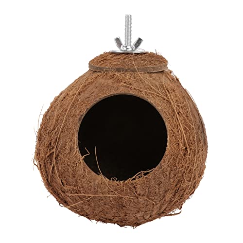 INOOMP Kokosnussschalen Vogelnest Für Papageien Natürliches Vogelnest Spielzeug Vogelhaus Aus Kokosnussschalen Für Kleine Vögel von INOOMP