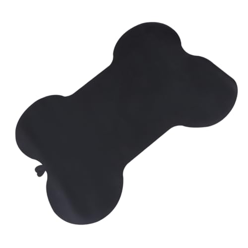 INOOMP 1stücke Napfmatte Knochenform Hitzebeständige Unterlage Für Futter Und Geschirr rutschfest Und Leicht Zu Reinigen Schwarz von INOOMP