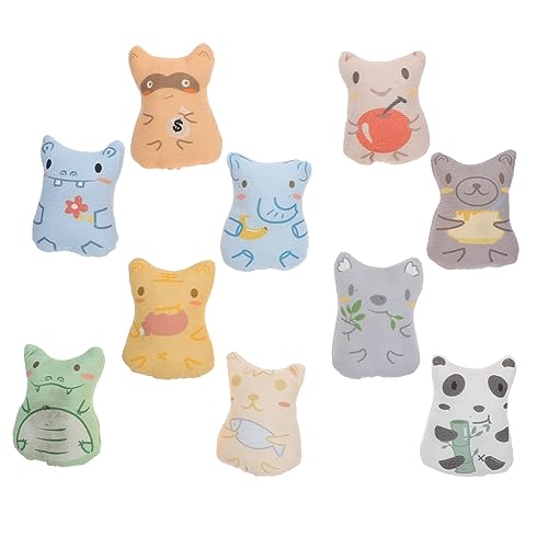 INOOMP 10stücke Teiliges Katzenminze-Spielzeug Interaktive Bissspielzeuge Mit Cartoon-Design Für Kleine Haustiere Stimuliert Neugier Und Spieltrieb Der Katzen von INOOMP