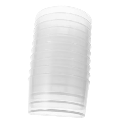 INOOMP 10 Stück Teiliges Vogelfutter Dickem Gesundem Kunststoff Halbrunde Transparente Tauben Futter Wassernäpfe Auslaufsicher Robust Geeignet für Verschiedene Vogelarten Wie Papageien von INOOMP