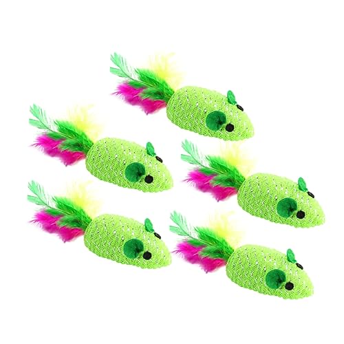 INOOMP 10 Stücke Katze Woven Spielzeug Mäuse Interaktive Katze Spielzeug Sicher Scratch Preventer INOOMP 10 Stücke Katze Woven Spielzeug Mäuse Interaktive Katze Spielzeug Sicher Scratch Preventer von INOOMP