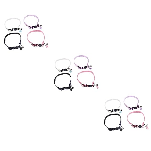 INOOMP 12 STK Katzenhalsband glockenhalsbänder für Katzenfliege tierische bescherung Kitten Halskette für Haustiere Kätzchen-Kragen klein geblümt Katzengürtel INOOMP 12 STK Katzenhalsband glockenhalsbänder für Katzenfliege tierische bescherung Kitten Halskette für Haustiere Kätzchen-Kragen klein geblümt Katzengürtel von INOOMP