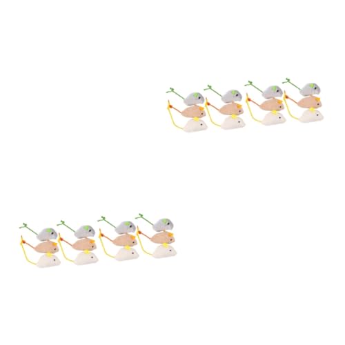 INOOMP 12 STK Plüschmaus Katzenfangspielzeug -plüsch Tierisches Spielset Kätzchenspielzeug Tiere Spielzeug Kauspielzeug Für Katzen Plüschtier Simulation Haustier Zähne Necken INOOMP 12 STK Plüschmaus Katzenfangspielzeug -plüsch Tierisches Spielset Kätzchenspielzeug Tiere Spielzeug Kauspielzeug Für Katzen Plüschtier Simulation Haustier Zähne Necken von INOOMP