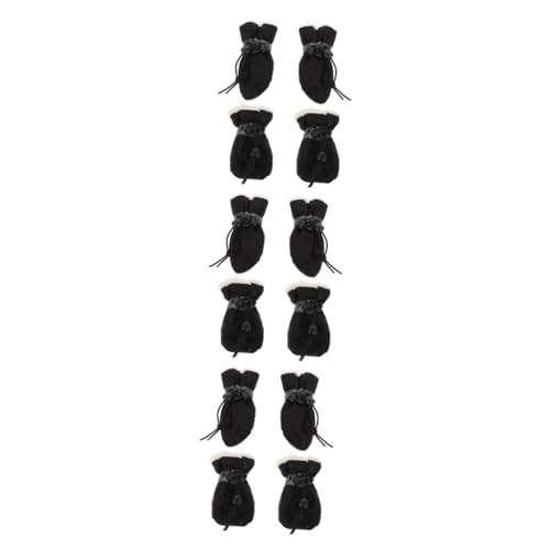 INOOMP 12stücke Outdoor Haustier Schuhe Reflektierende Hundeschuhe Für Winter Atmungsaktiv Und Wasserfest Für Kleine Bis Mittlere Hunde Pfotenschutz Und Komfort Für Kalte Tage von INOOMP