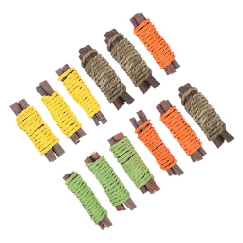 INOOMP Interaktives Kauspielzeug-Set Für Haustiere 12-teilig Holzstäbchen Für Die Pflege Von Meerschweinchen Hamstern Und Vögeln Zufällige Farbe INOOMP Interaktives Kauspielzeug-Set Für Haustiere 12-teilig Holzstäbchen Für Die Pflege Von Meerschweinchen Hamstern Und Vögeln Zufällige Farbe von INOOMP