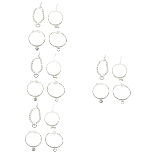 INOOMP 4er-Sets Katzenhalsband Kätzchenhalsband Verschleißfest Legierung Strass Stilvolles Haustier-Accessoire Für Den Täglichen Gebrauch 4 Stück X 4 von INOOMP