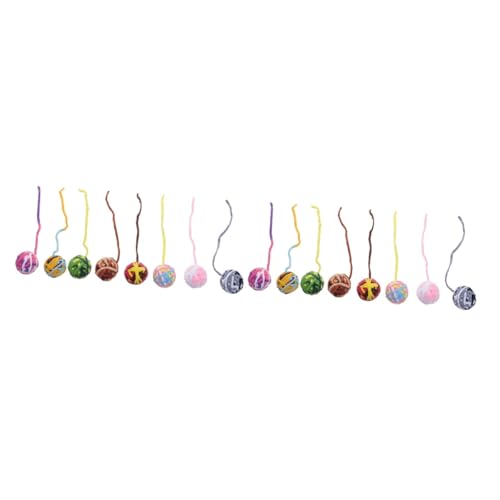 INOOMP 16 STK Katze Wolle Ball Spielzeug Ballspielzeug für Katzen Bewegungskätzchen Spielzeug interaktives Spielzeug für Katzen Katze kratzmatte Spielzeuge Kauball für Katzen die Klingel INOOMP 16 STK Katze Wolle Ball Spielzeug Ballspielzeug für Katzen Bewegungskätzchen Spielzeug interaktives Spielzeug für Katzen Katze kratzmatte Spielzeuge Kauball für Katzen die Klingel von INOOMP