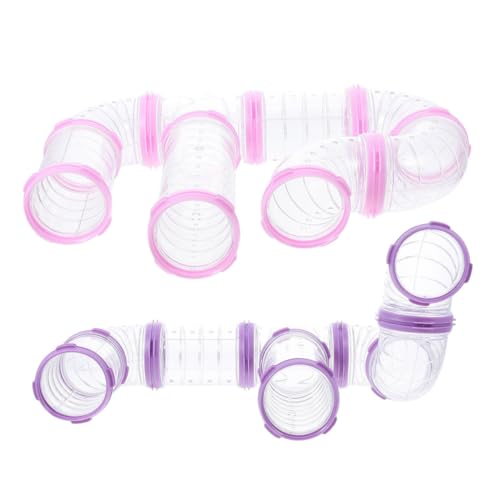 INOOMP 16 Stück Teiliges Hamster Röhrenset DIY Transparente Verbindungstunnel für Kleine Haustiere Stabiles Material Abnehmbar und Leicht zu Reinigen für Hamster Eichhörnchen und Igel von INOOMP