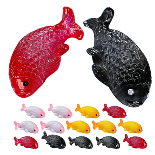 INOOMP 16stücke Teiliges Miniatur Goldfisch Figuren Für Aquarien Und Projekte Kreative Dekoration Für Garten Und Zuhause Vielseitige Fischornamente Für Aquarienzubehör von INOOMP