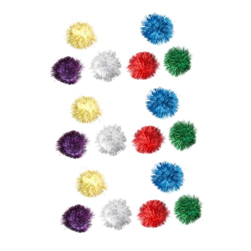 INOOMP 18stücke Glitzer Tinsel Bälle Kleine Pom Bälle Katzen Spielzeug Für Aktives Spielen Aus Langlebigem Material Farbe Zufällig Fördert Gesundheit Und Bewegung INOOMP 18stücke Glitzer Tinsel Bälle Kleine Pom Bälle Katzen Spielzeug Für Aktives Spielen Aus Langlebigem Material Farbe Zufällig Fördert Gesundheit Und Bewegung von INOOMP