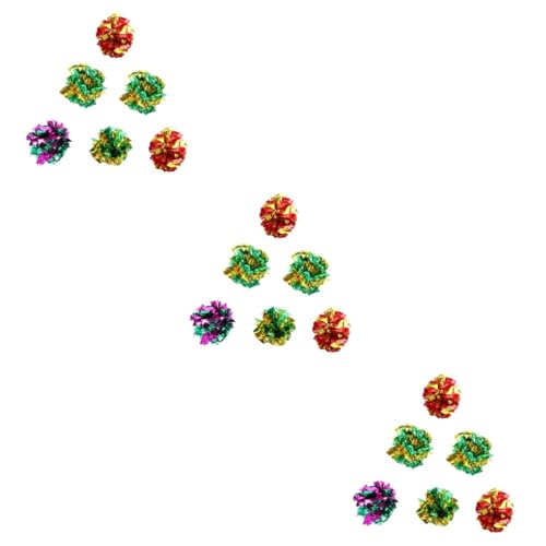 INOOMP 18stücke Katzen Spielzeug Bälle Interaktive Knisterbälle Für Katzen Und Kätzchen Leichte Und Bunte Textur Perfektes Spielzeug Bewegung Und Unterhaltung von INOOMP