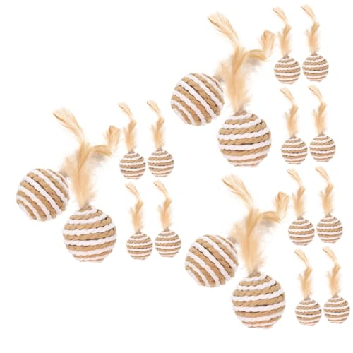 INOOMP 18 STK Katzenspielzeugball Leckerli-Spielzeug Für Katzen Plüschtiere Kätzchen-Pflaume-Spielzeug Interaktive Katze Sisalball Hamster Katzenrad Neckisch Beissen Seilpapier Badminton INOOMP 18 STK Katzenspielzeugball Leckerli-Spielzeug Für Katzen Plüschtiere Kätzchen-Pflaume-Spielzeug Interaktive Katze Sisalball Hamster Katzenrad Neckisch Beissen Seilpapier Badminton von INOOMP