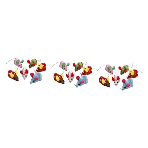 INOOMP Stoffmäuse Klein 18 STK Spielzeug Für Haustiere Haustier Spielzeug Katzenspielzeug Plüschtiere Spielzeug Für Katze Interaktives Spielzeug Kitten Spielzeug Cat Toys Mäuse Spielzeug Katze Teaser INOOMP Stoffmäuse Klein 18 STK Spielzeug Für Haustiere Haustier Spielzeug Katzenspielzeug Plüschtiere Spielzeug Für Katze Interaktives Spielzeug Kitten Spielzeug Cat Toys Mäuse Spielzeug Katze Teaser von INOOMP