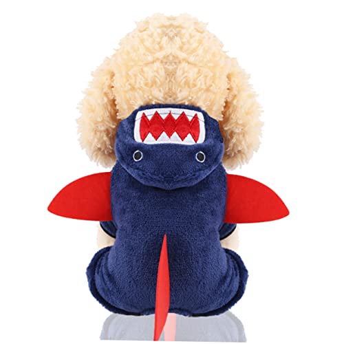 INOOMP Pet Shark Transformation Coral Fleece Hoodie Stilvolles Haustierkleid Für Hunde Und Katzen Wärme Und Atmungsaktivität Größe S Für Halloween von INOOMP