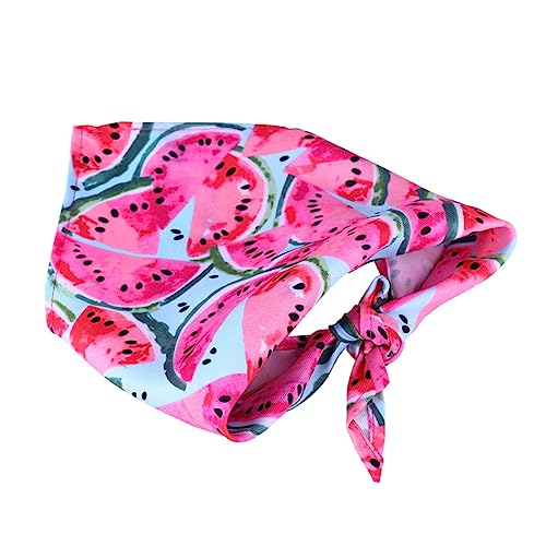 INOOMP Haustierhalsband Lätzchen Hunde-speichelhalsband Wassermelonen-Druck Dreieckiges Halsband für und Mittelgroße Hunde Haustierzubehör Bequemes Material von INOOMP