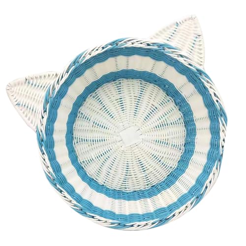 INOOMP Elegante Katzenhütte Aus Rattan Gemütliches Warmes Bett Für Kleintiere Leicht Zu Bewegen Für Katzen Und Hunde Zufällige Farbe INOOMP Elegante Katzenhütte Aus Rattan Gemütliches Warmes Bett Für Kleintiere Leicht Zu Bewegen Für Katzen Und Hunde Zufällige Farbe von INOOMP
